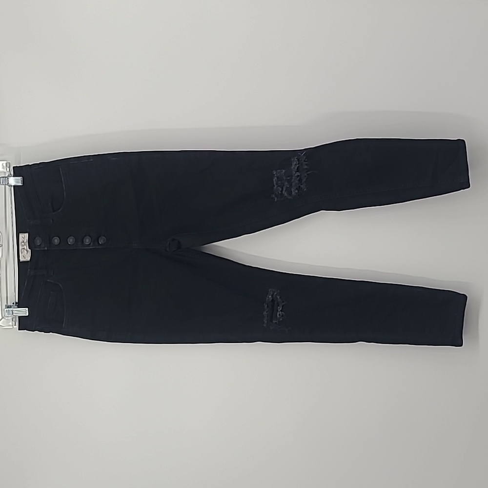 We the free, fp black skinny distressed denim jeans size 28